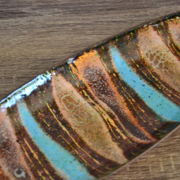 Vtg Brass & Enamel  Bowl - Picture 2 of 8